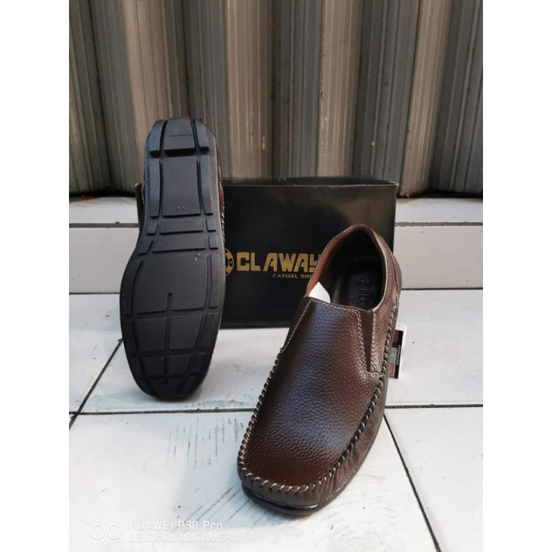 Sepatu Casual Kulit Pria Claway Big Size 44-46 ( Produksi Sendiri ) / Sepatu Selop Bustong Ogana Big Size 44 - 46 Og 01 ( Produksi Sendiri )