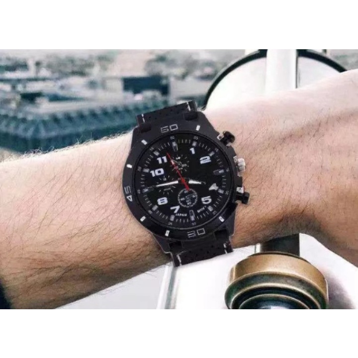 JAM TANGAN GT PRIA SPORT GRAND TOURING KOREA FASHION QUARTZ SILIKON RUBBER