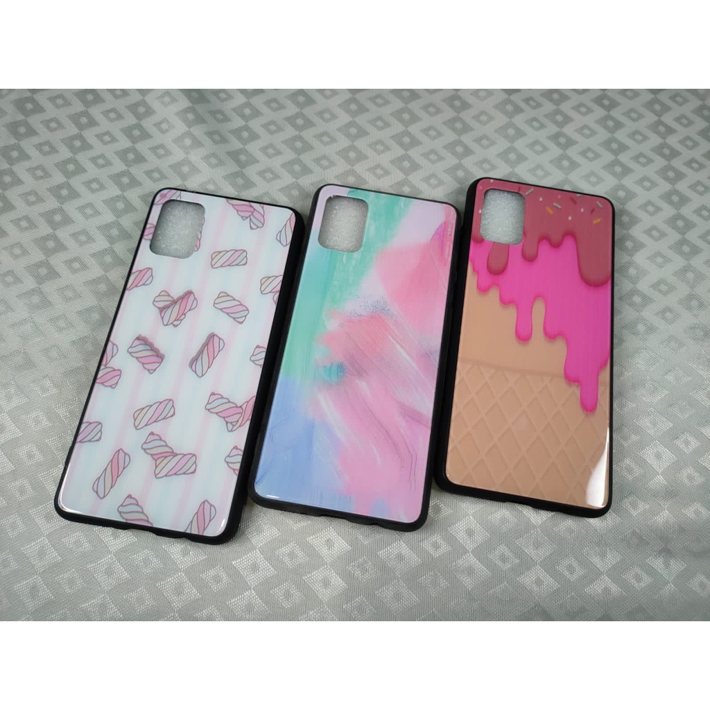 HARD CASE FUZE GLASS KARAKTER KACA ANTI LECET SAMSUNG A51