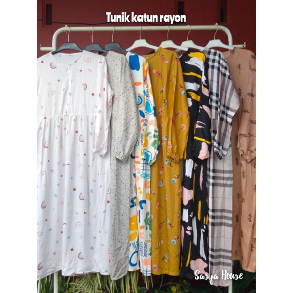 Tunik katun rayon / midi dress katun rayon