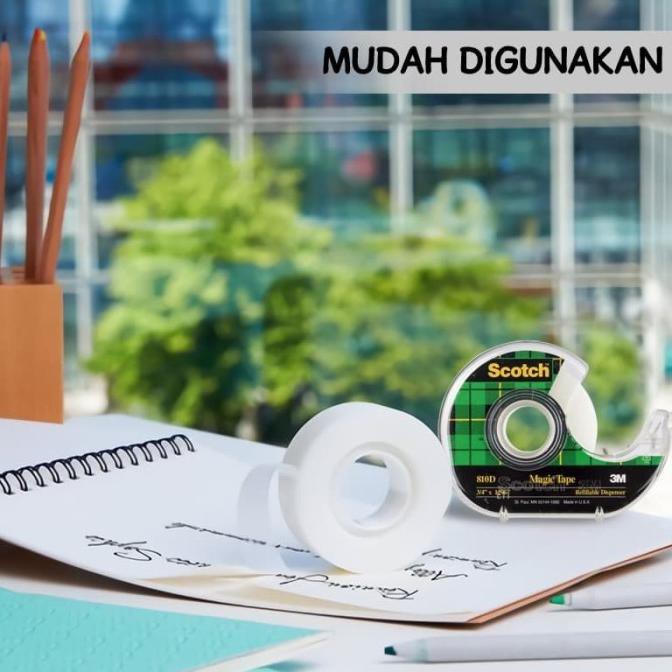 

Scotch 3M Perekat Isolasi Magic Tape dengan Dispenser 19mm x 36m 810D