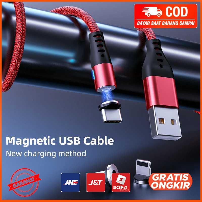 Kabel Charger Magnetic USB Type C 2.1A 1 Meter A420