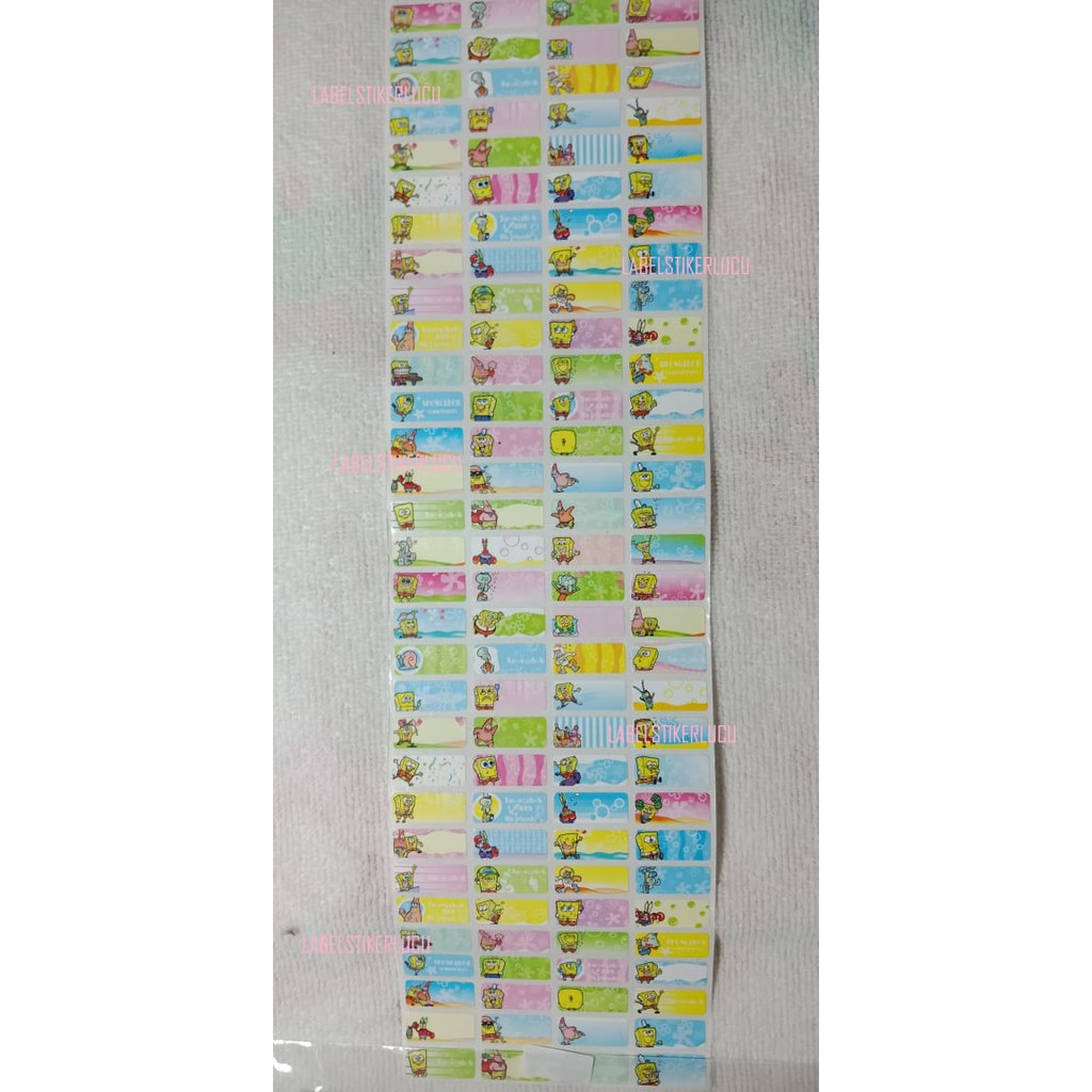 

Sticker Label Motif Spongebob (isi 120pcs) variasi gambar