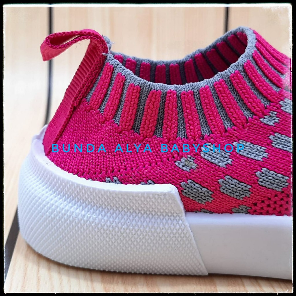 Sepatu Anak Perempuan IMPORT Premium Usia 5 6 7 Tahun FANTA Elastis - Sepatu Anak Cewek Size 31 - 34  Alas Karet Anti Licin