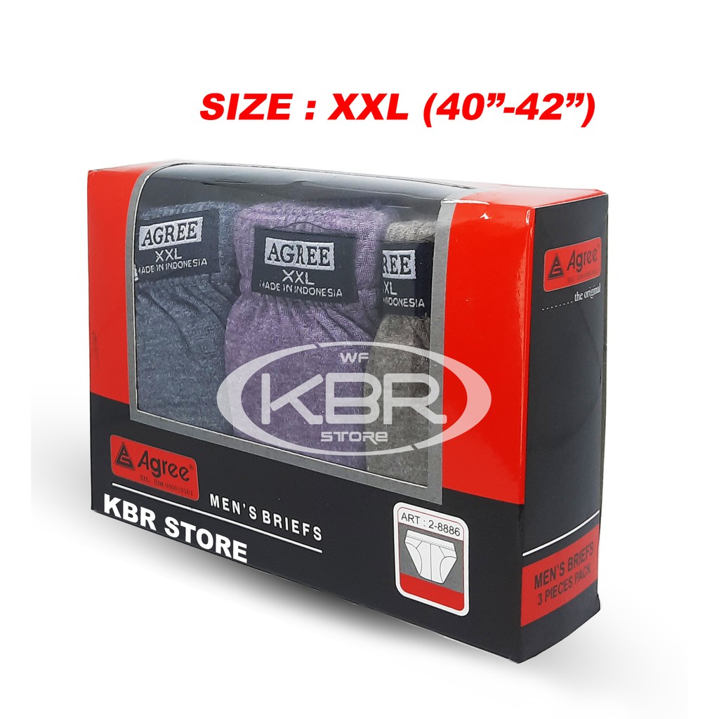 celana dalam pria celana dalam cowok agree merah isi 3 pcs kbr store