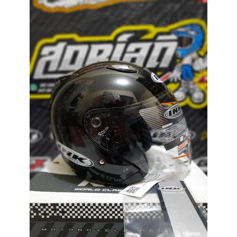 HELM INK CENTRO JET SOLID BLACK METALIK INK CENTRO JET POLOS HITAM INK CENTRO ORIGINAL 100% NO KW