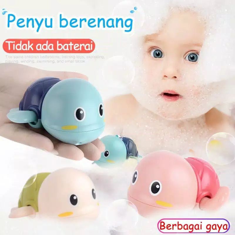 Mainan Mandi Penyu Kura Kura Berenang mainan bayi anak