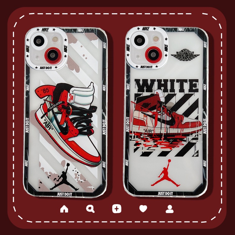 AJ OFF WHITE SHOES Soft Shell OPPO A3S C1 A31 2020 A8 A15  A17 A15S  A93 A52 A72 A92 Reno 2F 8T 4G4 