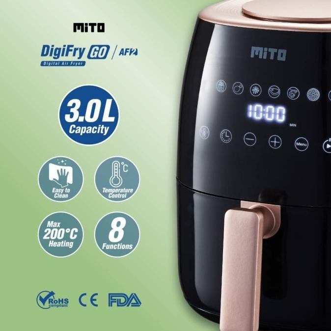 air fryer mito af2 digifry stok melimpah