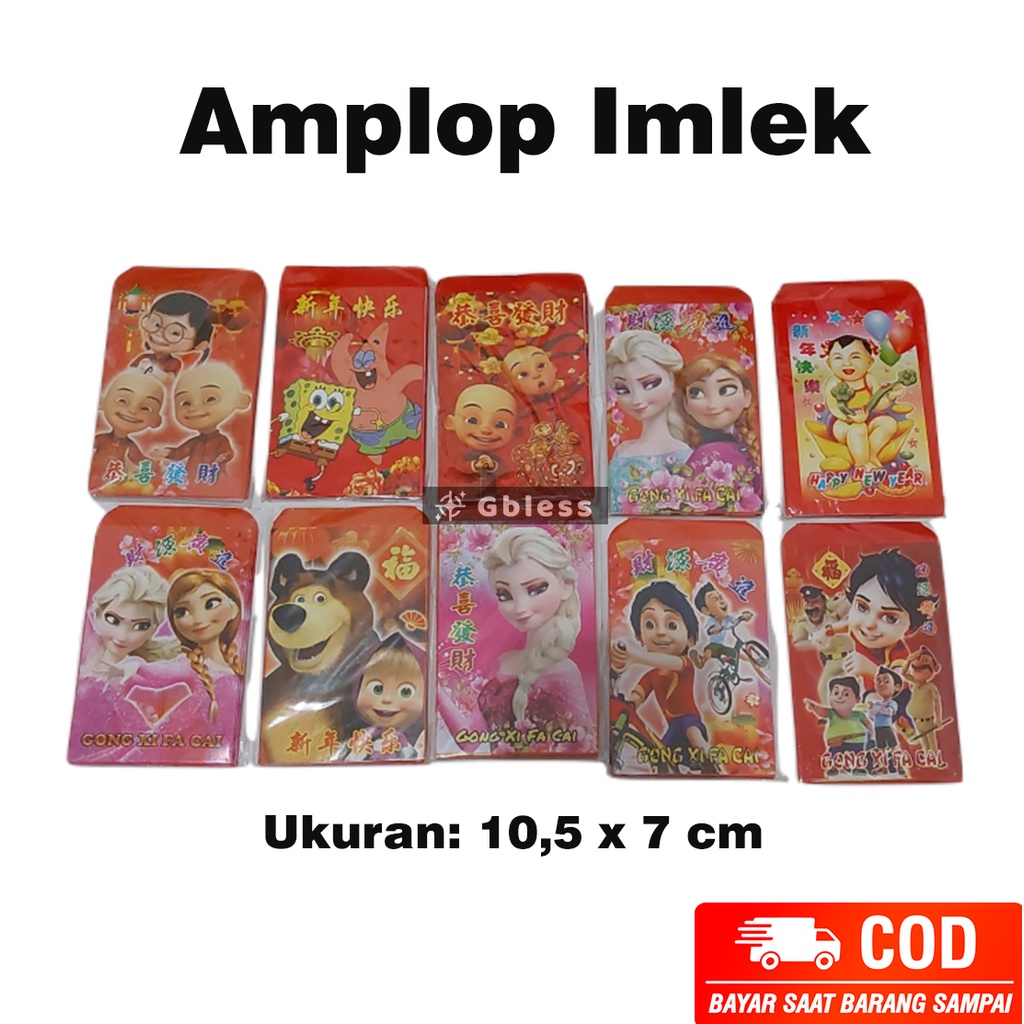 

Amplop Angpao Imlek Gong Xi Fa Cai 1pack isi 10pcs