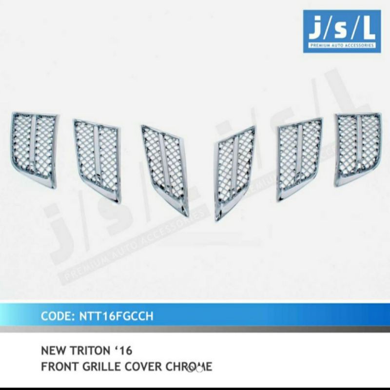 grill depan mobil all new Triton front grill cover chrome jsl