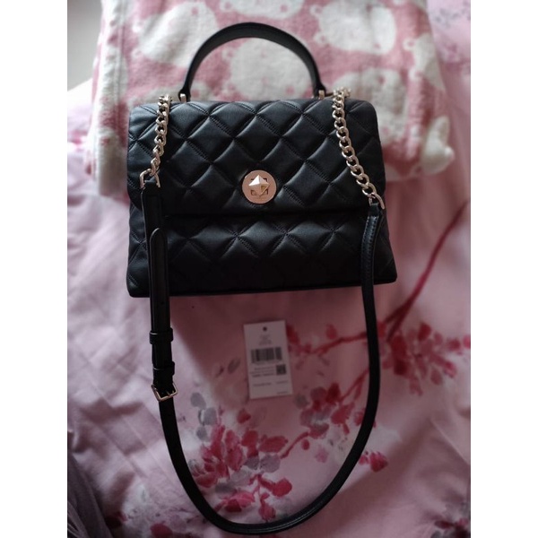 preloved kate spade natalia top handle black medium