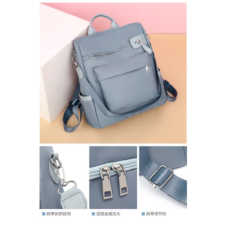 TAS RANSEL MULTIFUNGSI BACKPACK WANITA FASHION KOREA IMPORT 3126 -  ANTI AIR SEKOLAH KULIAH KERJA TERBARU