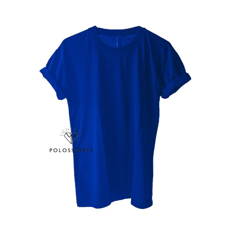 KAOS BIRU POLOS - COMBED 30S - OBLONG - BIRU BENHUR - BIRU BCA - tshirt polos