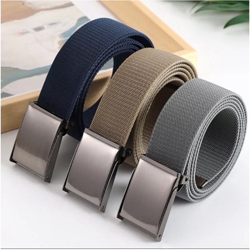 SHOPEE 6.6 SUPER SALE!! Ikat Pinggang Fashion Pria Kanvas Sabuk Men Belt S045