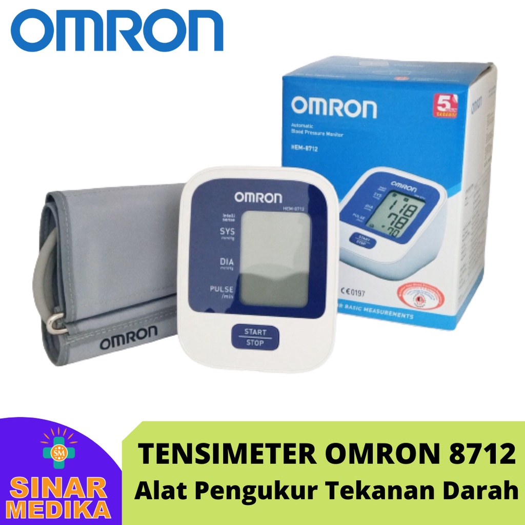 TENSIMETER DIGITAL OMRON HEM-8712 GARANSI RESMI 5 TAHUN / HEM 8712 / TENSI METER TEKANAN DARAH