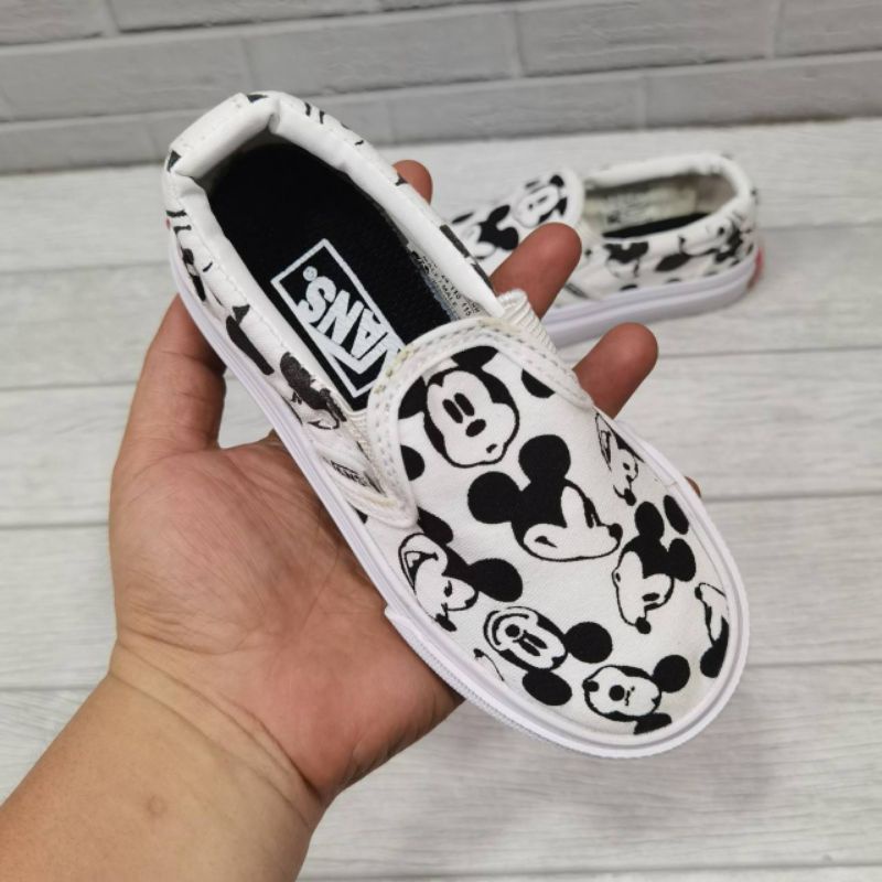 Sepatu Anak Vans Slip On Disney White Size 16 - 35 Premium Quality