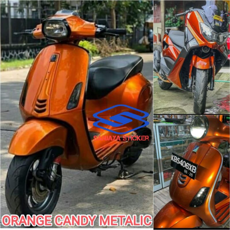 Stiker Motor Orange Candy Super Glosy