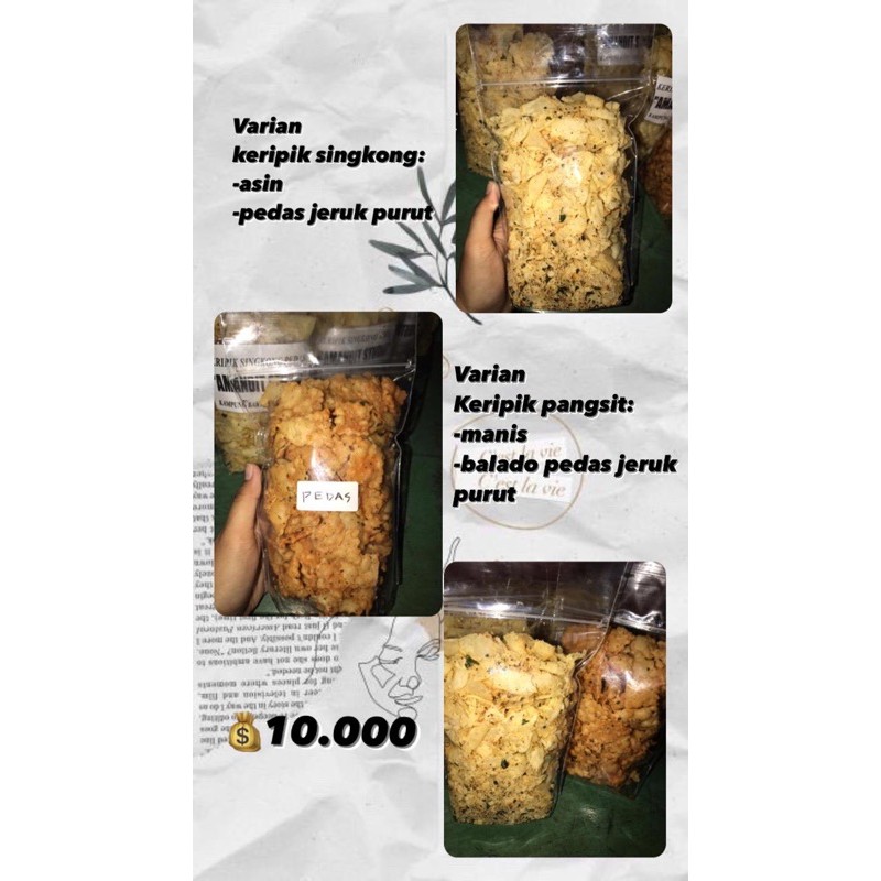 

Keripik singkong & pangsit