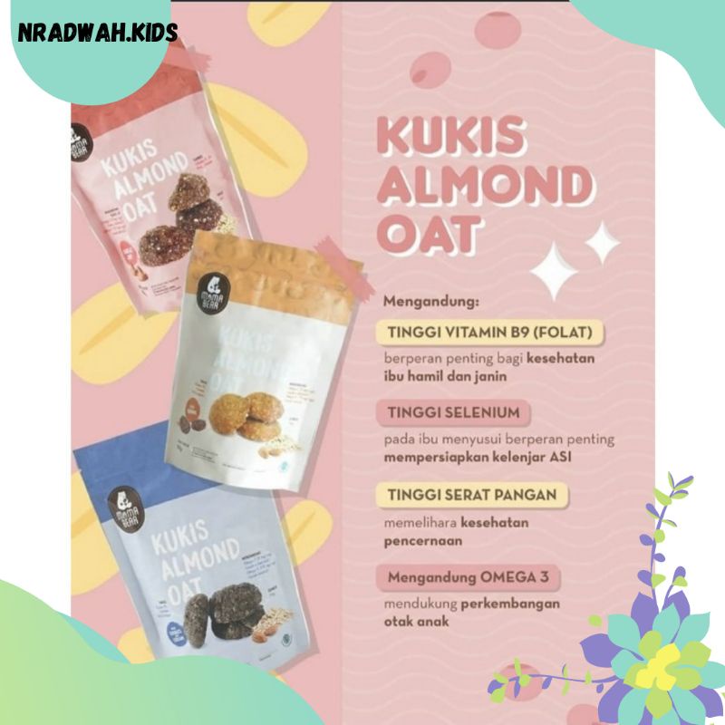 Mama Bear kukis Almond Oat / kukis Almond Oat Mama Bear / Kukis Pelancar Asi / Asi booster