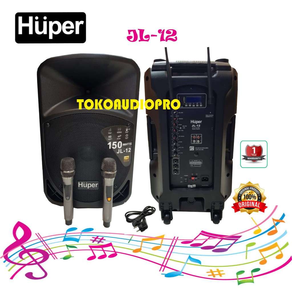 Huper JL12 Speaker Aktif Portable Bluetooth