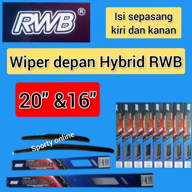 Wiper depan avnza dan xenia new hybrid 20&quot; &amp;16&quot;