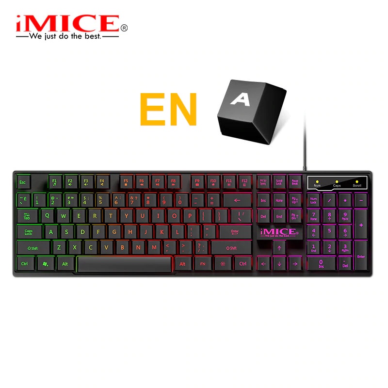 iMice Gaming Keyboard RGB Backlit - AK-600 - Black