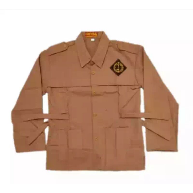BAJU PRAMUKA PANJANG SD ANAK PEREMPUAN  ATASAN SERAGAM SEKOLAH COKLAT ANAK KLS1-6SD