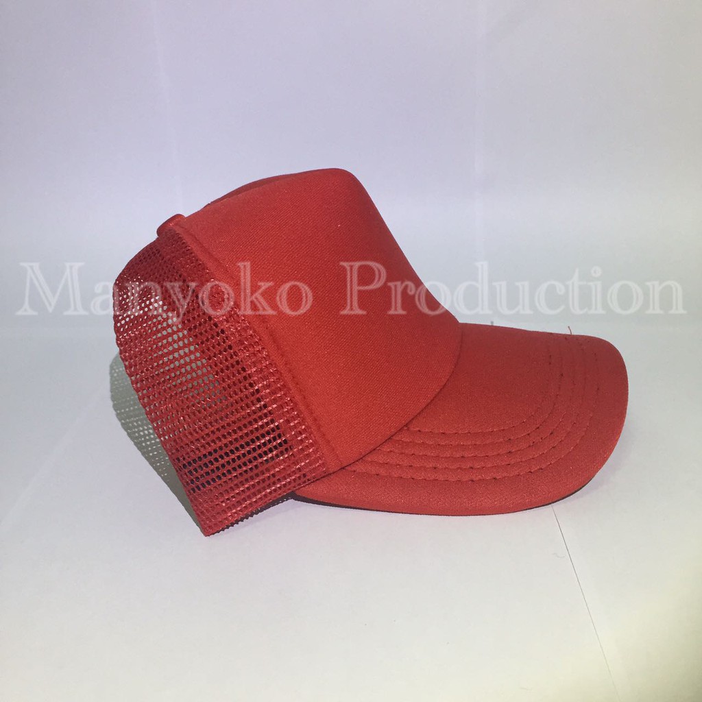TOPI JARING (TRUCKER) POLOS MERAH