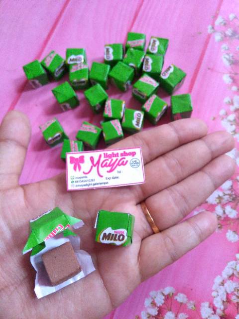 milo cube isi 100pc coklat permen halal cemilan anak sehat susu milo