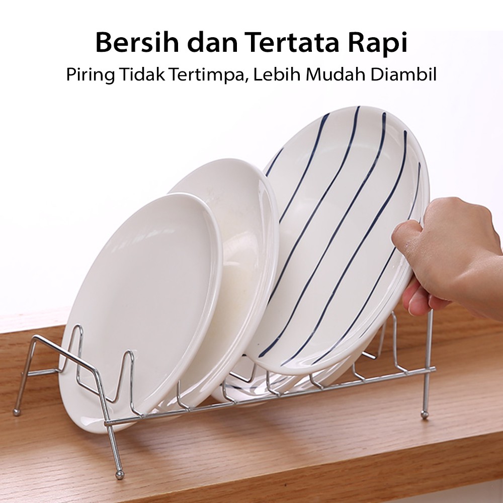 Rak Piring / Tatakan Piring / Disk Rack Stainless Serbaguna