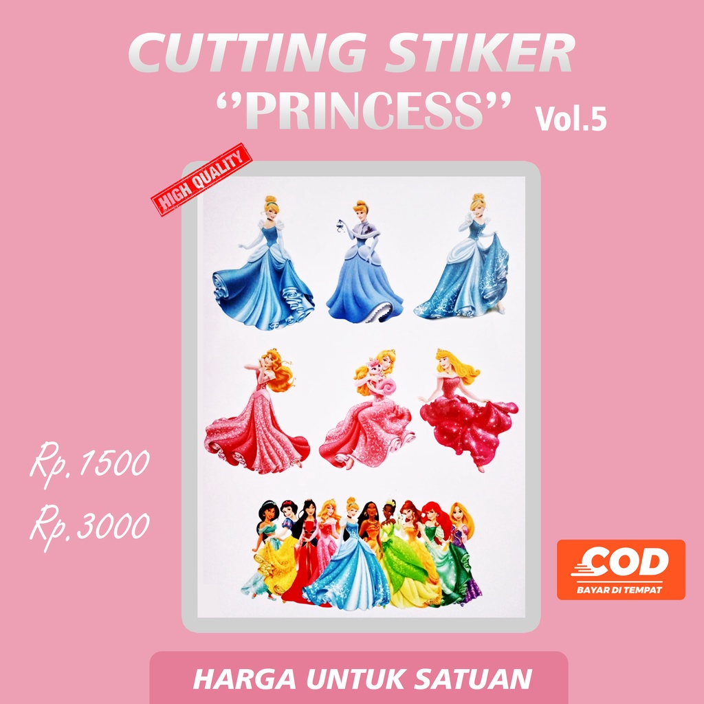 

(VOL.5) Stiker Cutting 1 PCS Stiker Motif pRINsEs Anak anak Lucu - Stiker cutting - cutting stiker Vinyl - cutting stiker murah - stiker murah - stiker anti air - stiker tahan panas - stiker dinding - Stiker Lucu - Stiker
