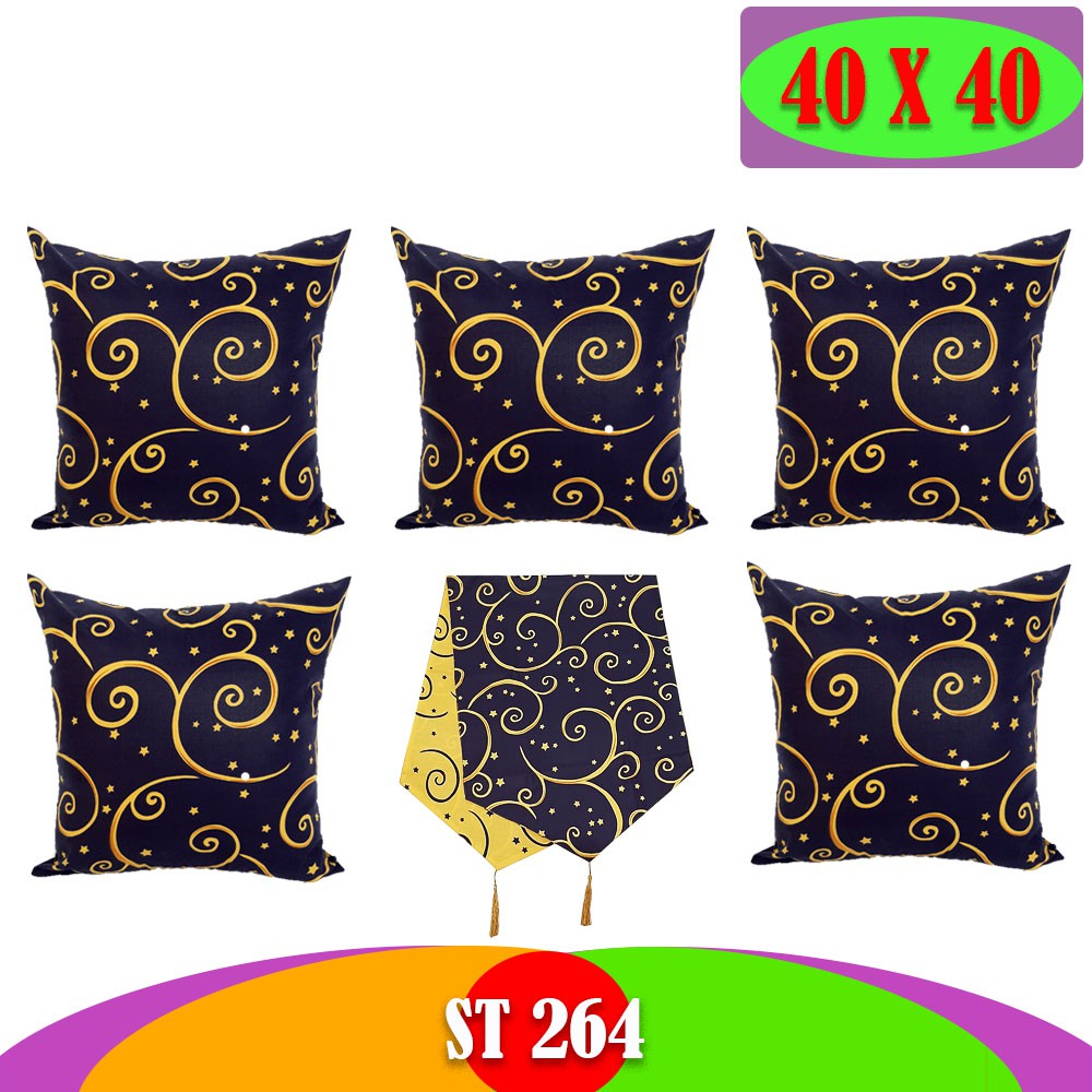 [NEW ARRIVAL] IBENK Collection - Paket Sarung Bantal Sofa + Taplak Meja - Table runner