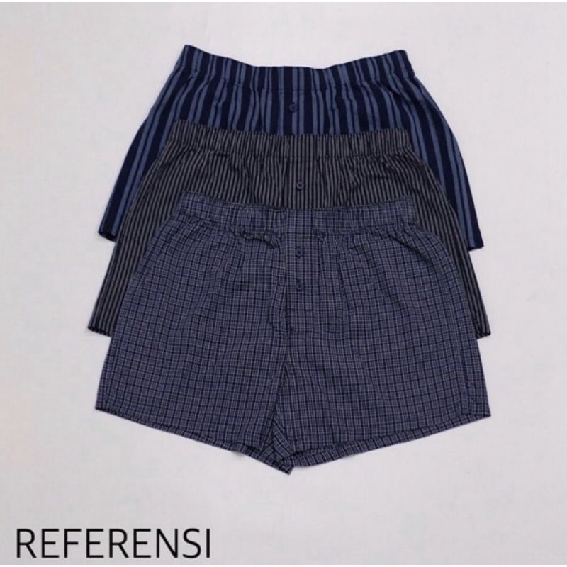 H&amp;M Woven Boxer Short Original H&amp;M Celana Pendek Dalam Isi 3 Pcs Mix Original Branded