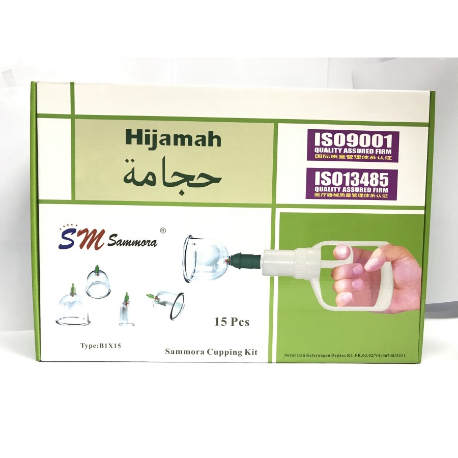 Alat Bekam / Kop Angin Sammora New Isi 15 Pcs | Hijamah Cupping Therapy | Bisa COD