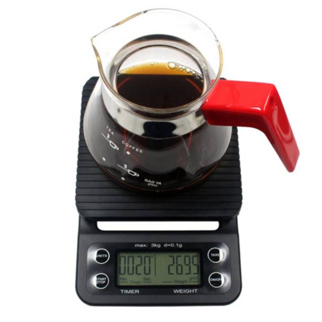 TIMER COFFEE SCALE TIMBANGAN KOPI DAPUR HIGH QUALITY LCD 3KG TAFFWARE BERKUALITAS TIMBANGAN KUE