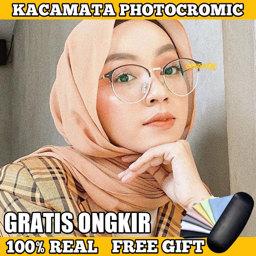 [TERMURAH] Kacamata Photocromic Korea / Anti Radiasi 2 In 1 Potokromik Photochromic Pria Wanita Fotocromic Potocromic