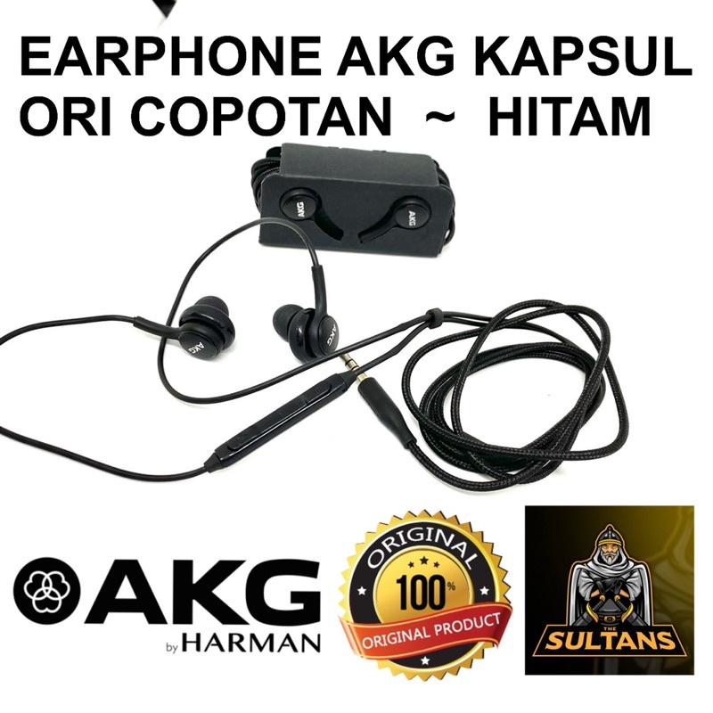 PROMO HANDSFREE ORIGINAL AKG KAPSUL COPOTAN HITAM FEEL THE REAL HIGH QUALITY MUSIC AUDIO SYSTEM