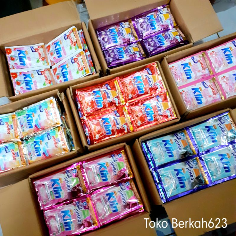 SOKLIN  LIQUID JUMBO 1 Renceng Isi 6 + 1 Sachet 1000 - Detergen Cair