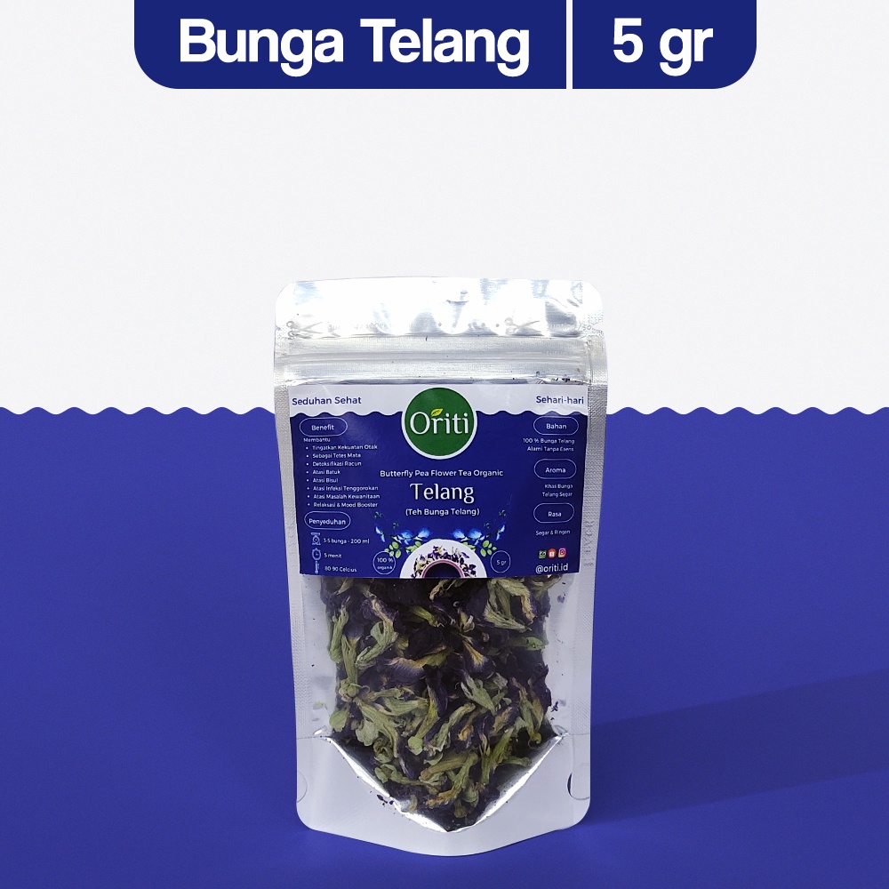 

TELANG TEA | Teh Telang | 5 gr | Teh Bunga Asli | Teh Bunga Premium | Oriti