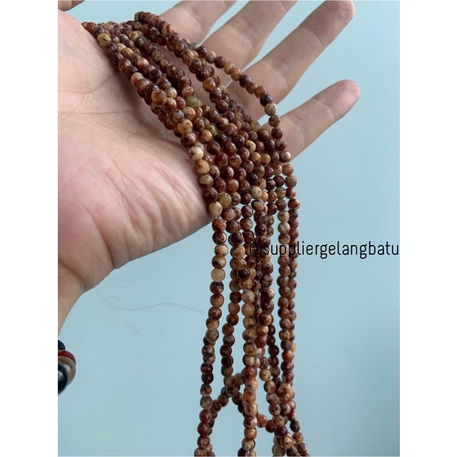 batu brown yellow MANAU 4mm aksesori korea manao coklat kuning bahan