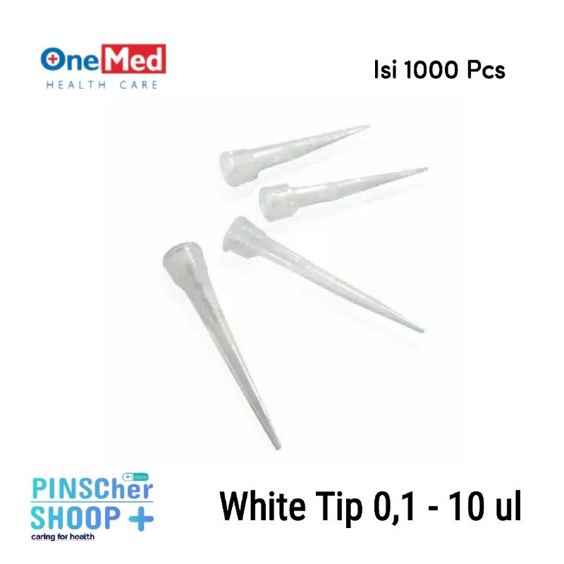 White Tip Micropipet Tip Putih (0.1-10 microliter) Isi 1000 Pcs