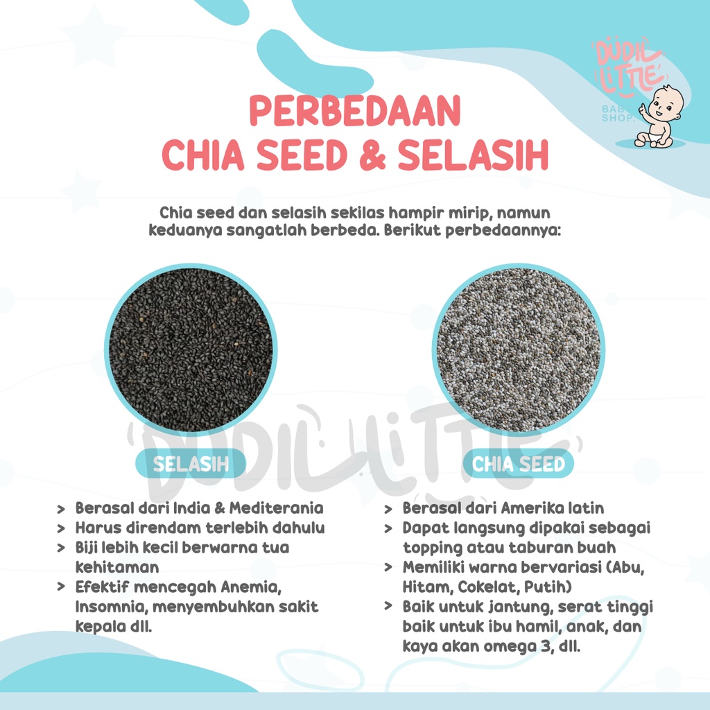 Organic Black Chia Seeds 100gr Chiaseed Chiaseeds Pendukung MPASI