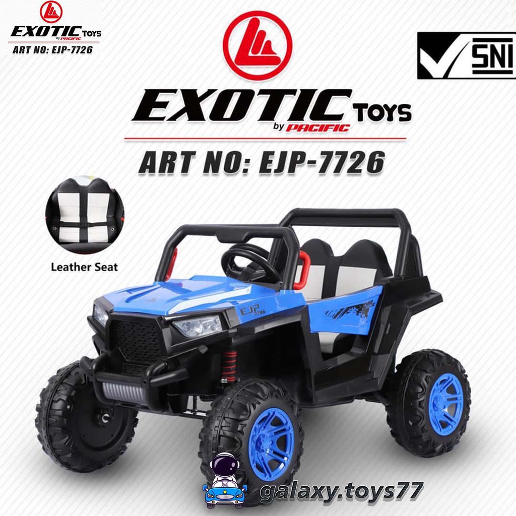 TERMURAH Mainan Mobil Aki Anak JEEP EXOTIC EJP 7726||MOBIL AKI REMO DAN MANUAL||JOK KULIT 2 DINAMO||