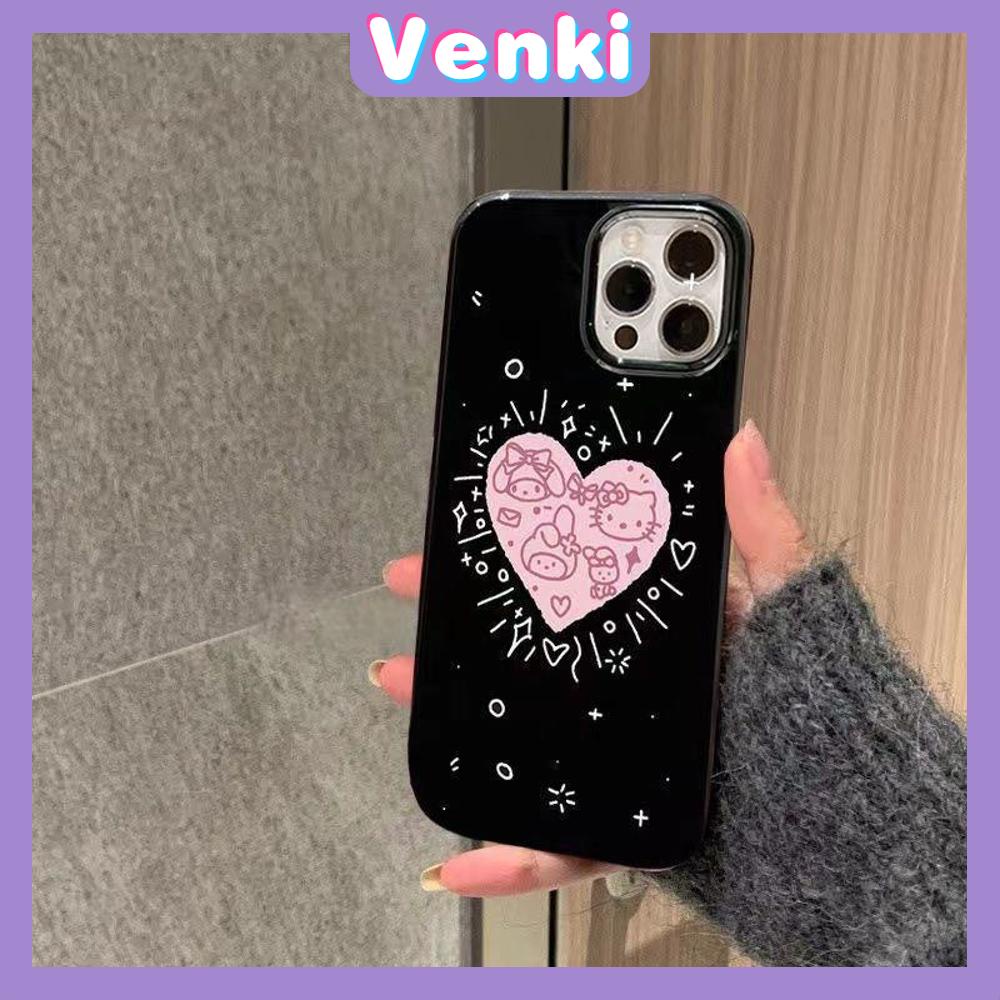 iPhone Case Silicone Soft Case Black Candy Case Big Hole Camera Protection Shockproof Pink Heart Cartoon Cute Style For iPhone 13 Pro Max iPhone 12 Pro Max iPhone 11 iPhone 7  Plus