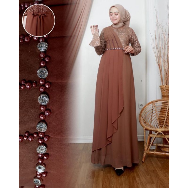 Realpict gamis mikayla//Dress lebaran terbaruu//gamis lebaran//gamis modern //gamis terlariss