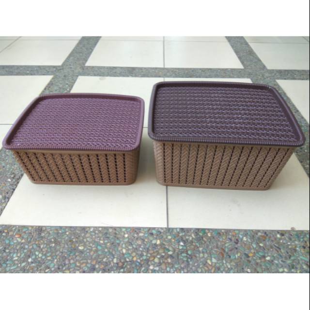 Keranjang Berkat Syukuran Plastik Tutup Capucino