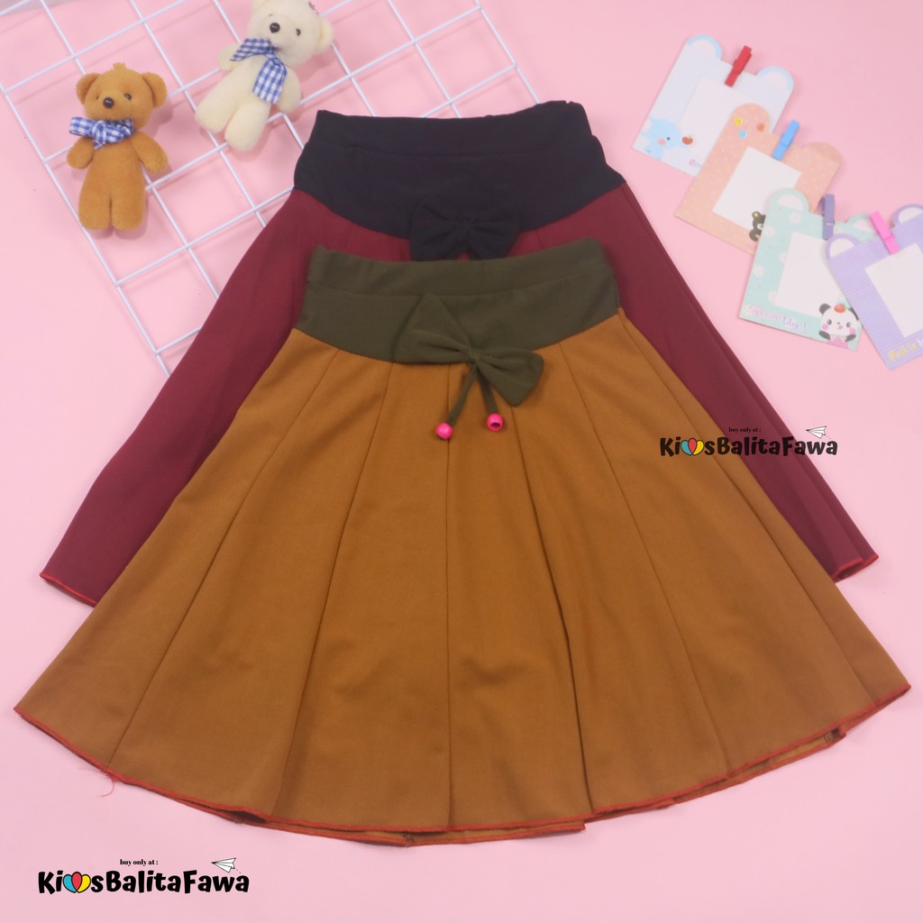 [POLOS] Rok Pita Bianca uk 6-7 Tahun / Skirt Pendek Anak Cewek Perempuan Polos Import Best Quality