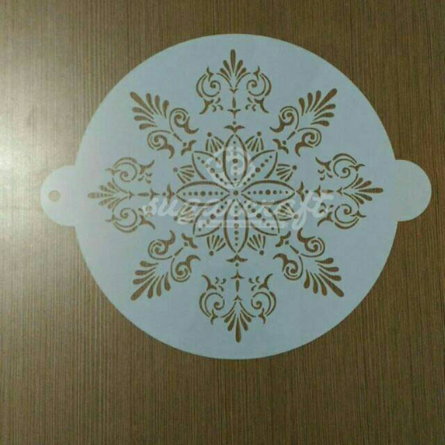 Cake Stencil 10inch Batik Texture