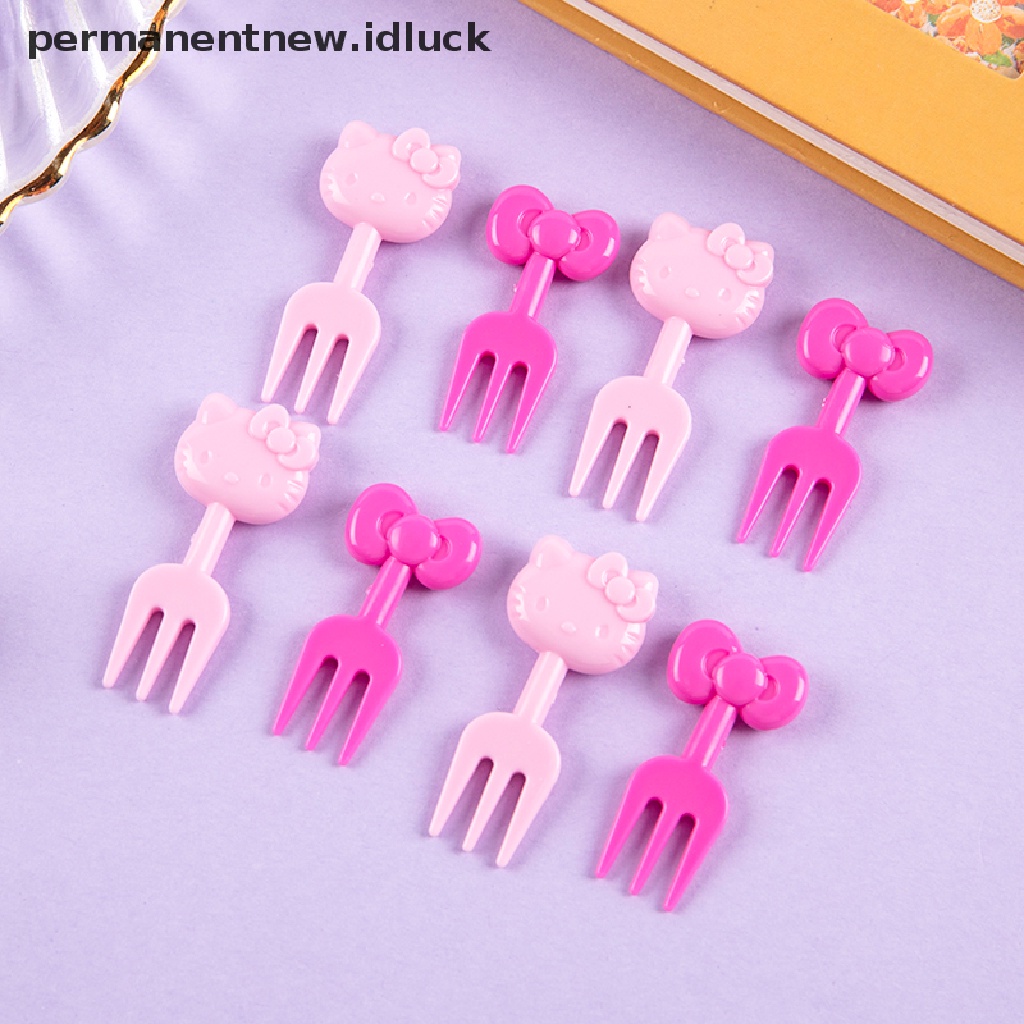 8 Pcs Garpu Tusuk Gigi Desain Kartun Untuk Anak